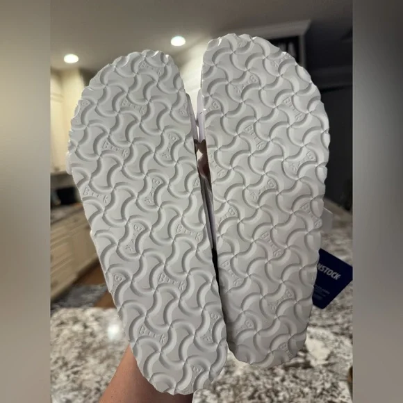 Birkenstock Sandals π€ Yao Slide Birko Floor Sandals White Sz 39 8 New - Picture 13 of 15